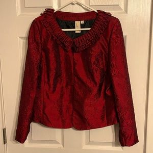 Lavender + Honey Red Dressy Blazer Jacket PXL